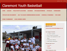 Tablet Screenshot of claremontyouthbasketball.com